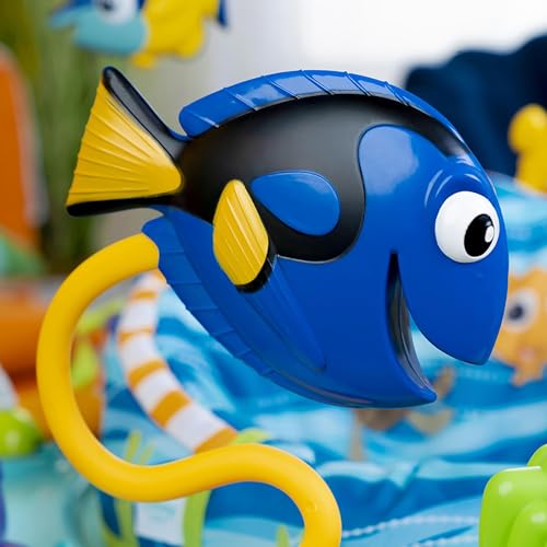 Bright Starts, Disney Baby, Findet Nemo Spring- und Spielcenter mit Spielstation mit Lichtern und Musik, 13 Aktivität Spielzeug, 360° drehender Sitz, höhenverstellbares, Kinder ab 6 Monaten