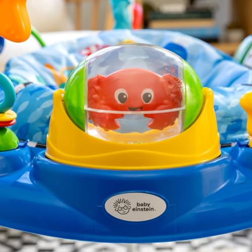 Baby Einstein, Neptune's Ocean Discovery Spring- und Spielcenter mit abnehmbare Spielzeuge, 360° drehba Hopser, Höhenverstellbar, Spricht 3 Sprachen, Babyspielzeug ab 6 Monaten