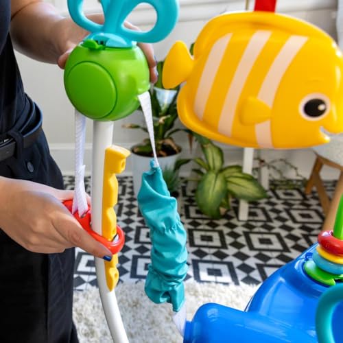 Baby Einstein, Neptune's Ocean Discovery Spring- und Spielcenter mit abnehmbare Spielzeuge, 360° drehba Hopser, Höhenverstellbar, Spricht 3 Sprachen, Babyspielzeug ab 6 Monaten