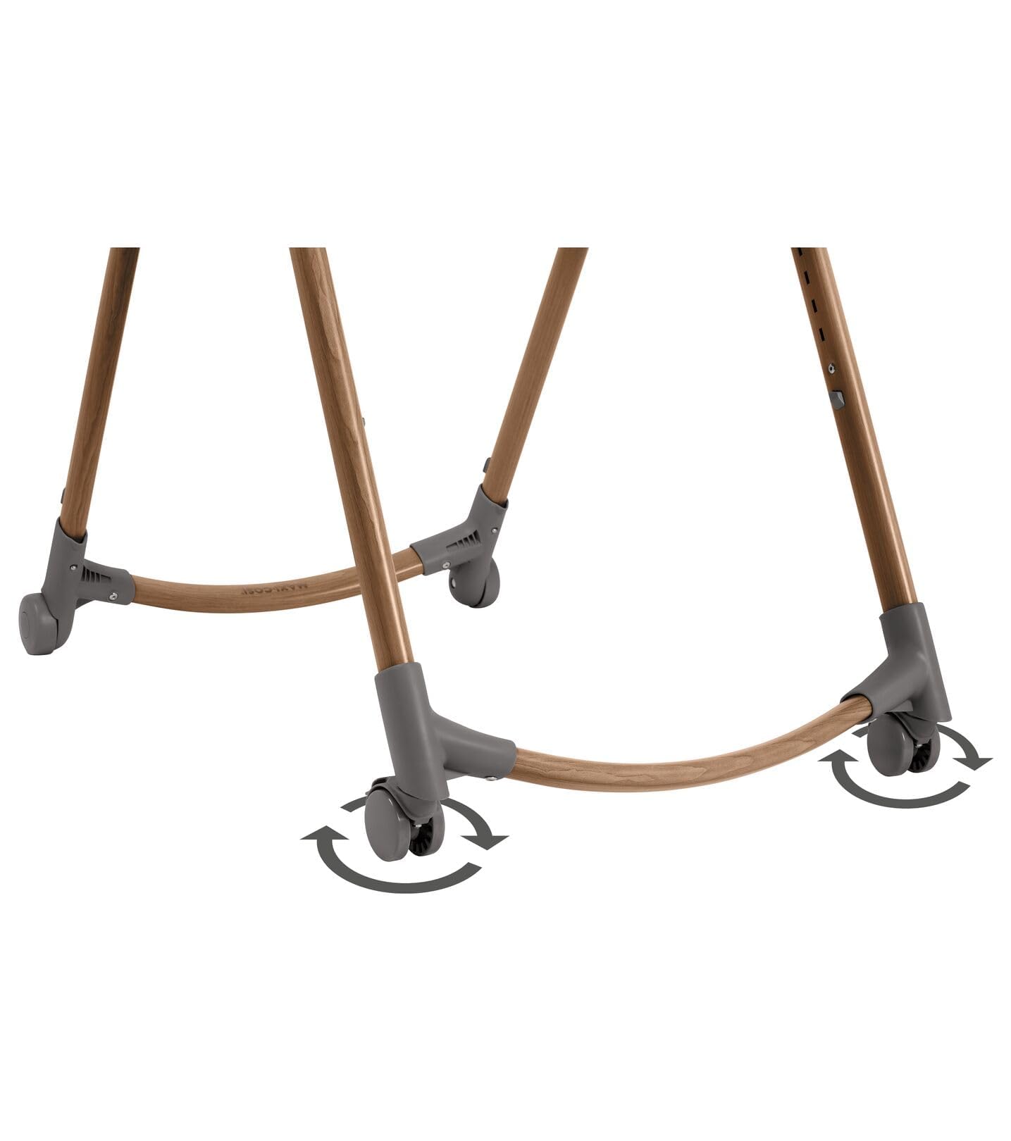 Maxi-Cosi Minla Plus Kinderhochstuhl Mitwachsend, 0–14 Jahre, 0–60 kg, Hochstuhl Baby, einer Hand drehbaren Tabletts, 4 Rädern, 9 Höhenstufen, 5 Neigungspositionen, kompakt faltbar, Elegance Graphite