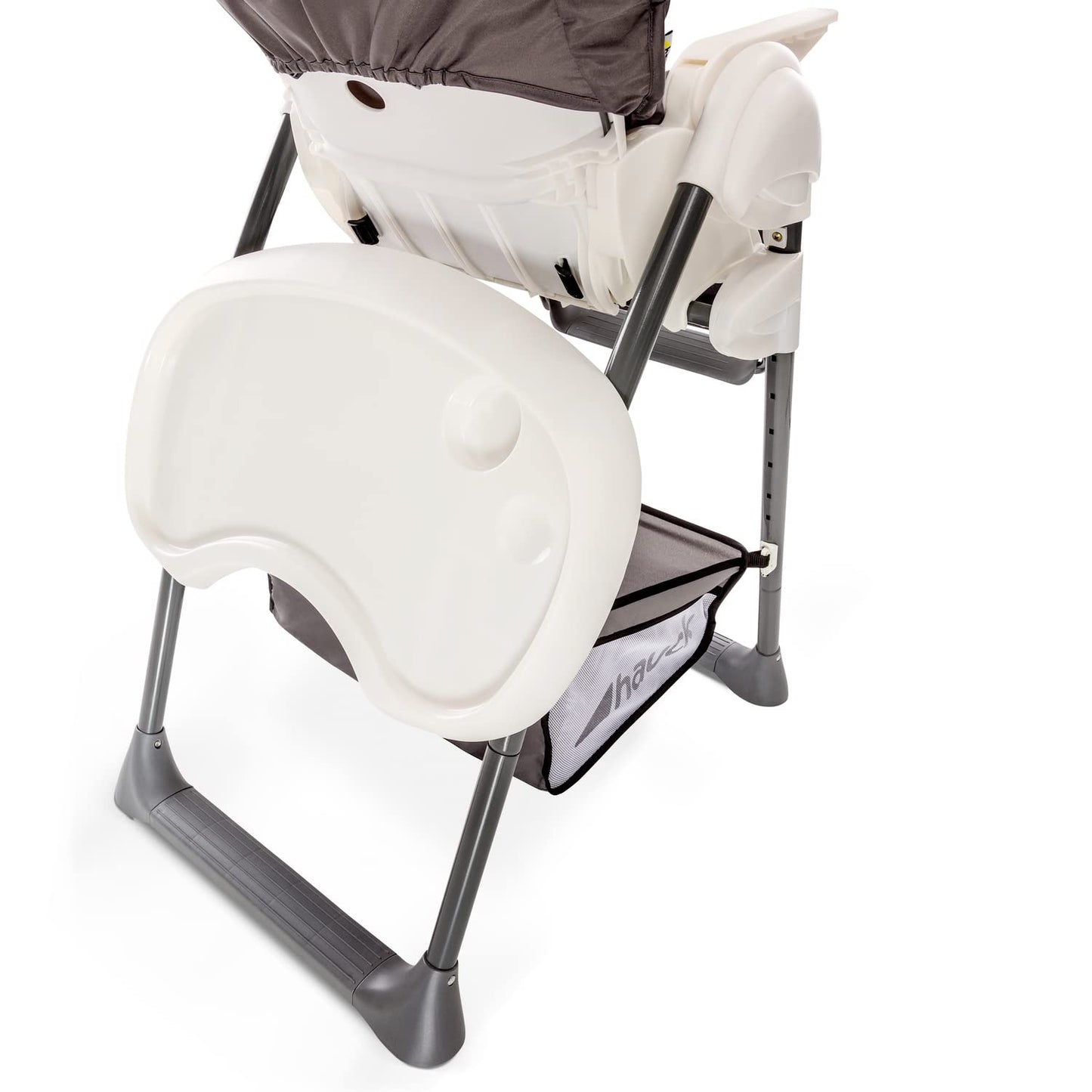hauck Hochstuhl mit Babyliege Sit N Relax 2in1 ab Geburt bis 15 kg, Höhenverstellbarem Gestell mit Rollen, XL Korb, Essbrett, Klappbar, Verstellbar, Spielebogen (Wild Panda)