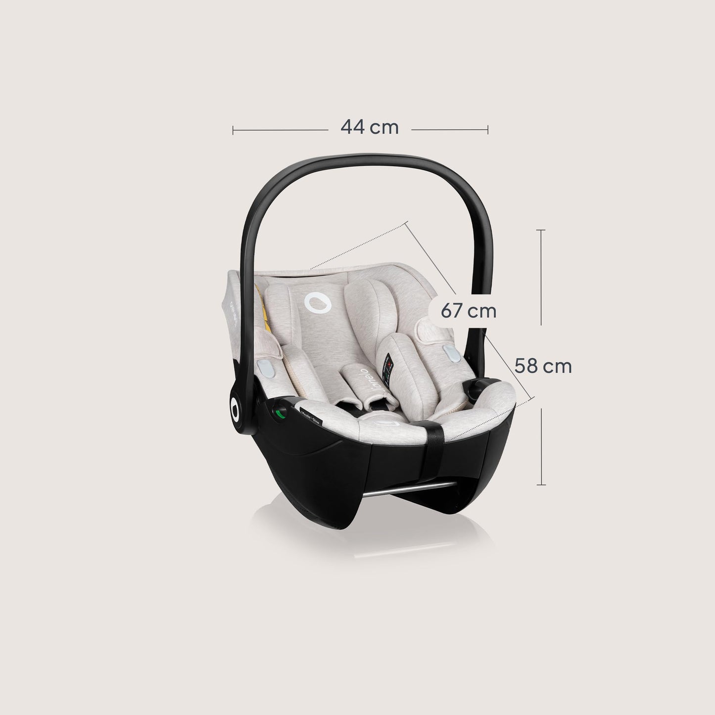 Lionelo MOXIE i-Size Kindersitz 40-87 cm, Babyschale Gruppe 0+, rückwärtsgerichtet, Kopfstütze verstellbar, Seitenschutz, i-Size R129.