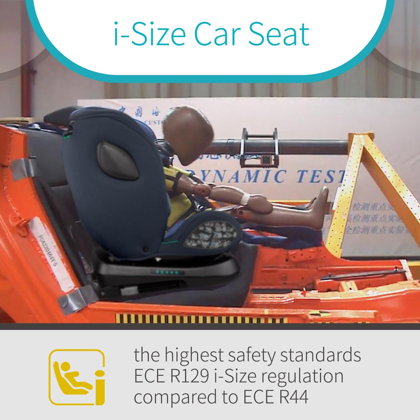 globalkids kindersitz 360 Drehbar isofix, i-Size 40-150cm(0-36kg) Reboarder Baby Autositz, ab Geburt -12 Jahre,Blau,ECE R129