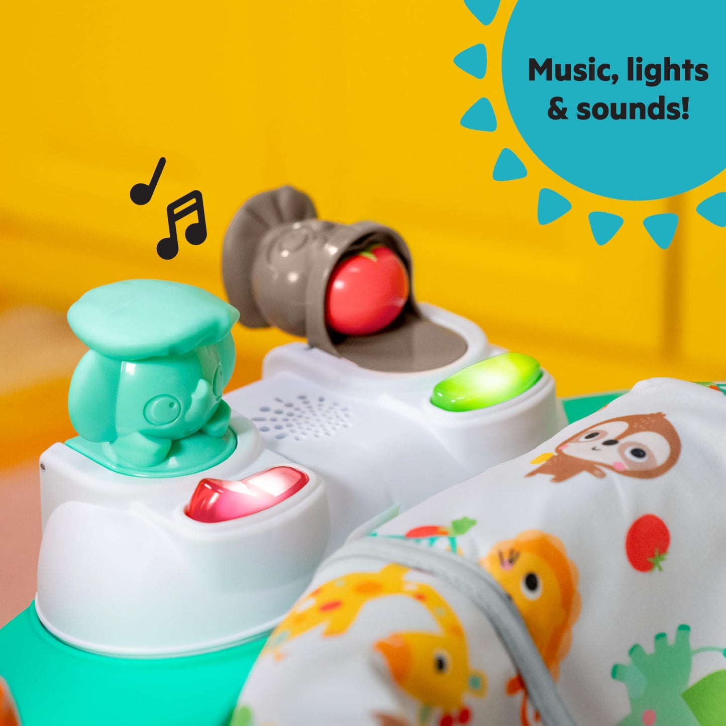 Bright Starts Cooking Up Fun Baby Aktivittshopser mit Musik und Lichtern, Kchenspielzeug, Unisex, 6-12 Monate, bis zu 11,5kg
