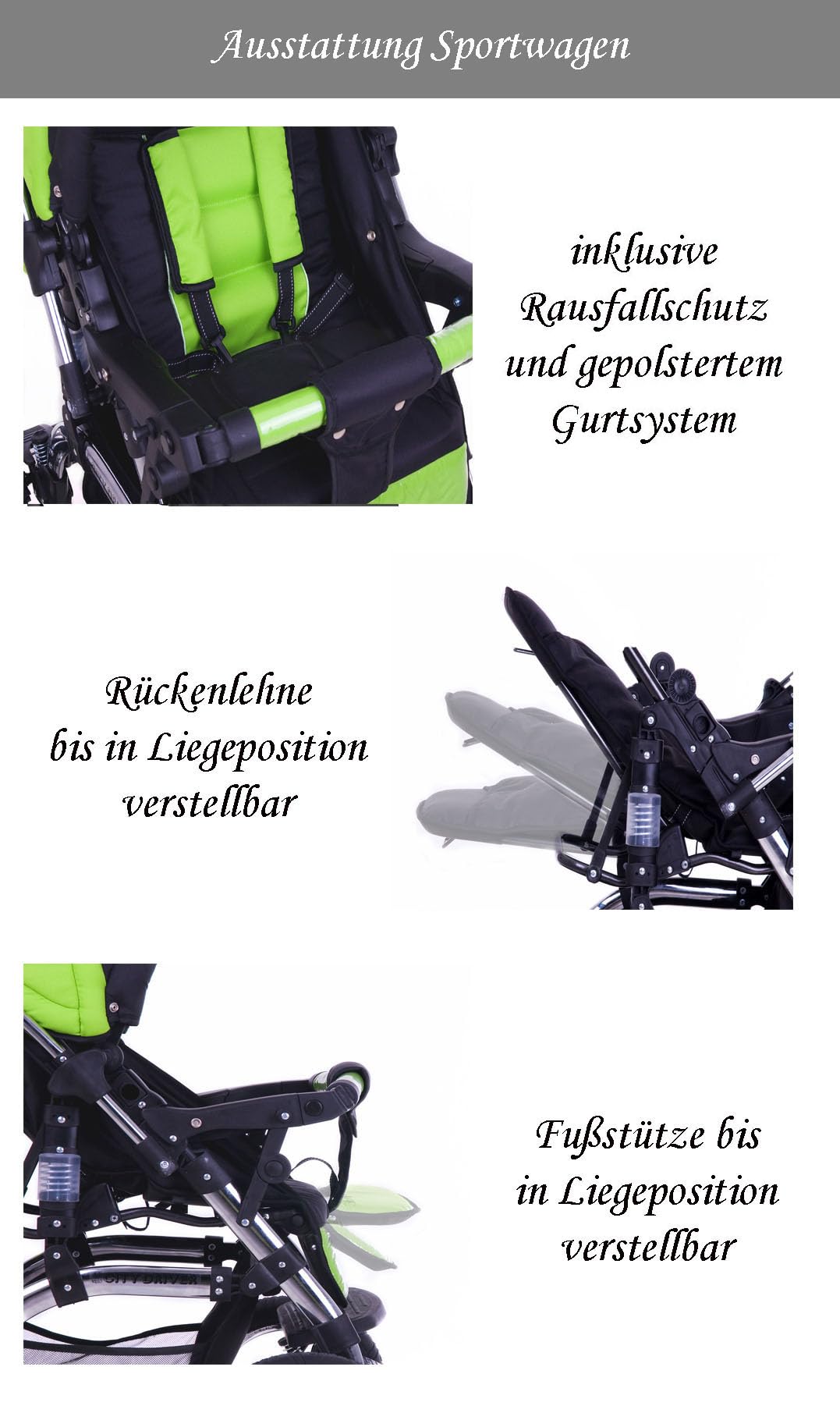 Kombi-Kinderwagen Flash 2 in 1 inkl. Sportsitz und umfangreichem Zubehör in 38 Farben