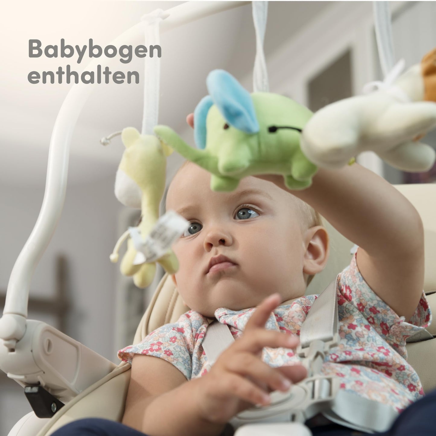 Sweety Fox Hochstuhl Baby mit Liegefunktion - Verstehllbar und Klappbar, Kinderstuhl mit Sicherheitsgurt - Mitwachsender Kinderhochstuhl 6 Monaten bis 3 Jahren, max. 15 kg - Grau