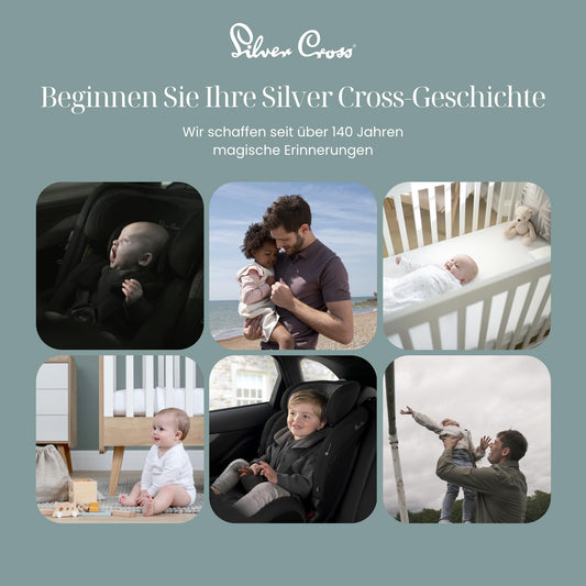 Silver Cross - Motion 2 360 Autositz, Neugeborene bis 12 Jahre, Isofix-Autositz, 5-Punkt-Sicherheitsgurt, 360° drehbar, Mandel