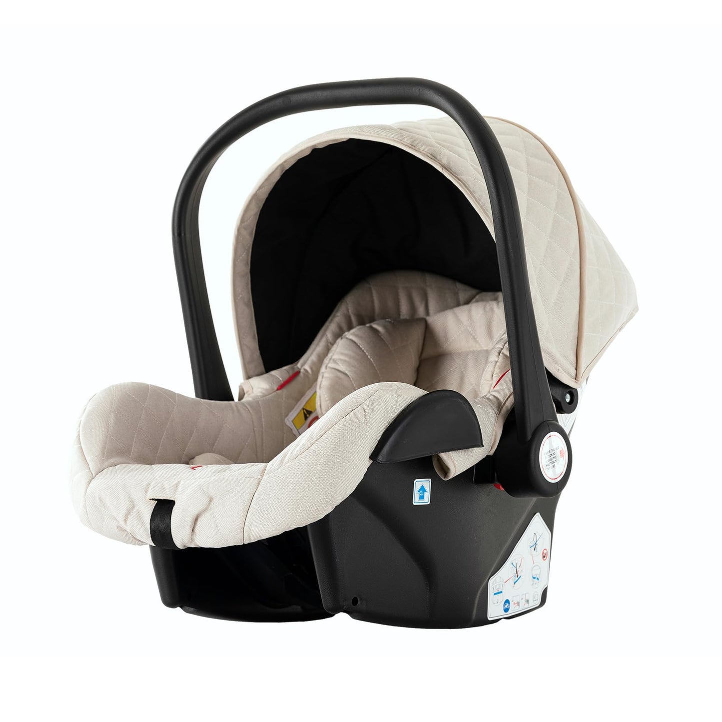 MoLi Kinderwagen 3 in 1, Kinderwagen mit Umkehrbarem Doppelschiebemodus, Buggy mit Großer Bequemer Babywanne, Kombikinderwagen 3 in 1 Rahmen Aluminiumlegierung Faltbar Hohe Landschaft (Creamy White)