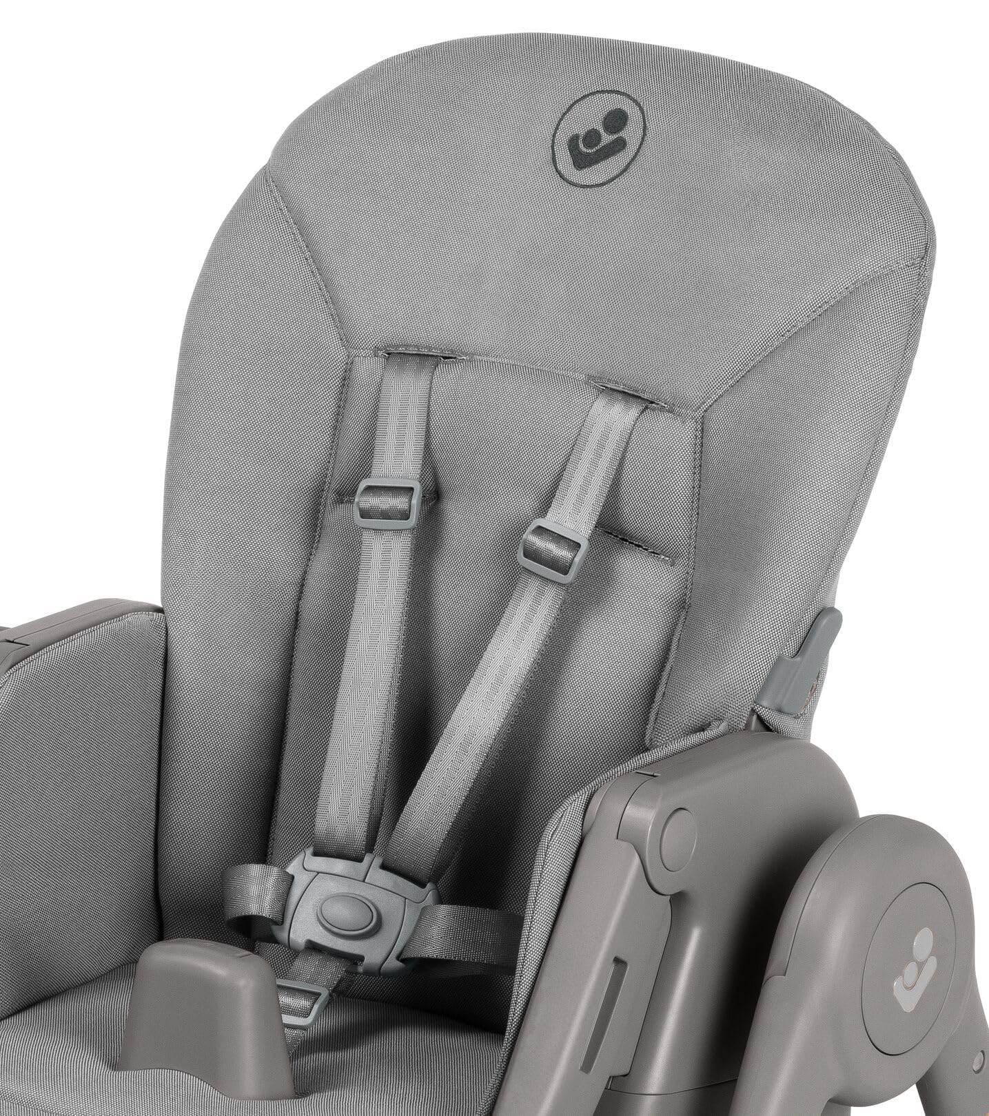 Maxi-Cosi Minla Plus Kinderhochstuhl Mitwachsend, 0–14 Jahre, 0–60 kg, Hochstuhl Baby, einer Hand drehbaren Tabletts, 4 Rädern, 9 Höhenstufen, 5 Neigungspositionen, kompakt faltbar, Elegance Graphite