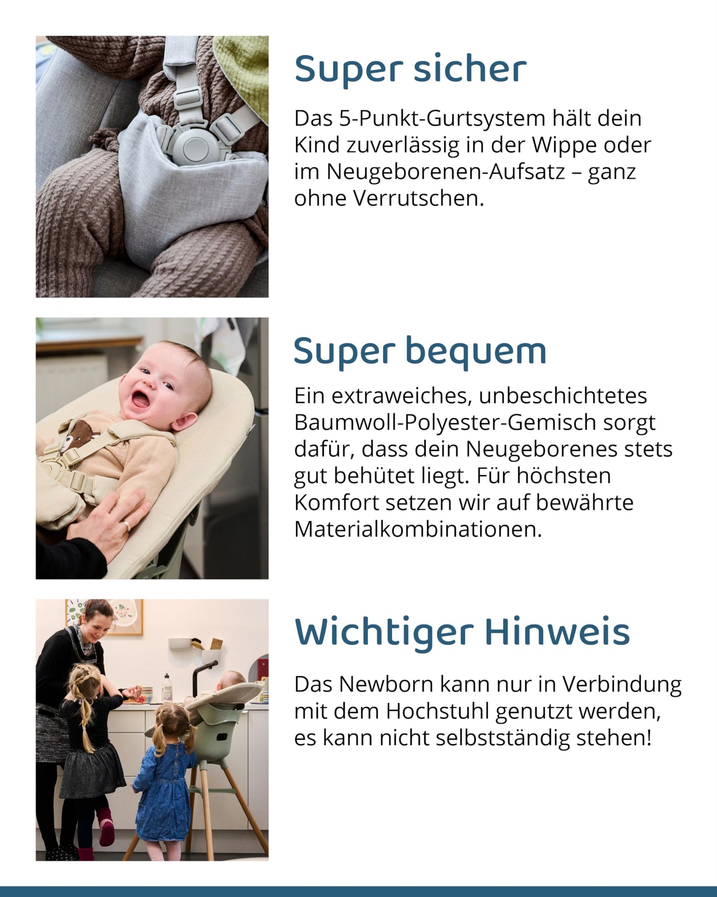 Ziza Newborn Neugeborenenaufsatz als Bundle mit Hochstuhl Olive/Beige - zur Nutzung ab Geburt, 5-Punkt-Gurt für optimalen Halt, Aus Polyester