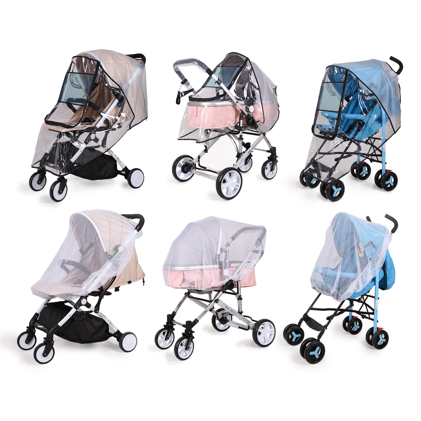 bemece Regenschutz für Kinderwagen, Regenverdeck für buggy, Bequemes Zugangsfenster, Gute Luftzirkulation, Schadstofffrei