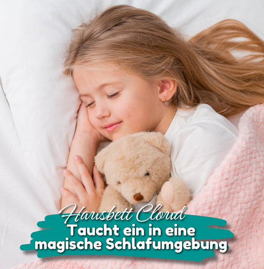 ALAVYA HOME® Hausbett 90x200 mit Rausfallschutz und Lattenrost | Kinderbett 90x200 für Mädchen und Jungen Massivholz der Buche FSC zertifizierter Haus Kinder Bett Montessori Jugendbett - Weiß
