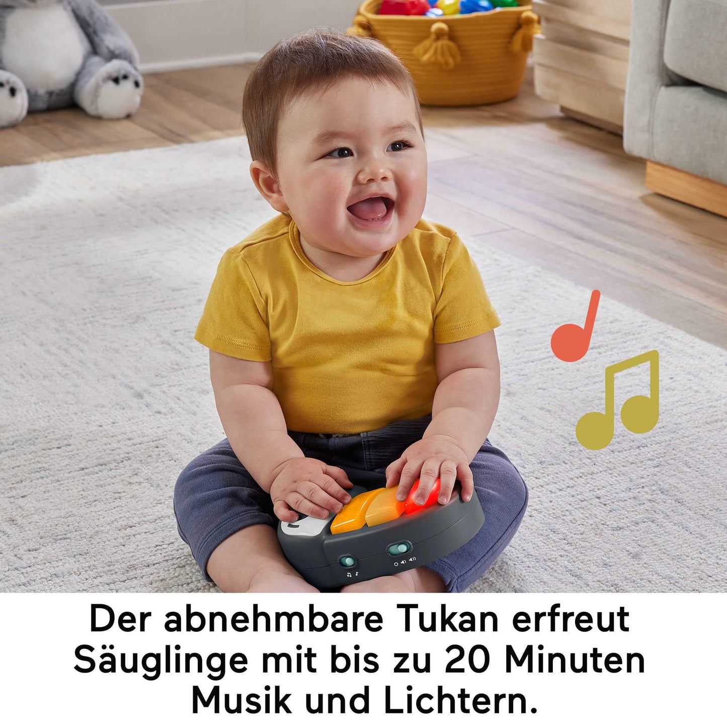 Fisher-Price Hüpf-Leopard Jumperoo - Spielcenter mit Wippe, 360 Grad Sitz, abnehmbarer Tukan, höhenverstellbar, mit Lichtern und Geräuschen, für Babys ab 6 Monaten, HND47