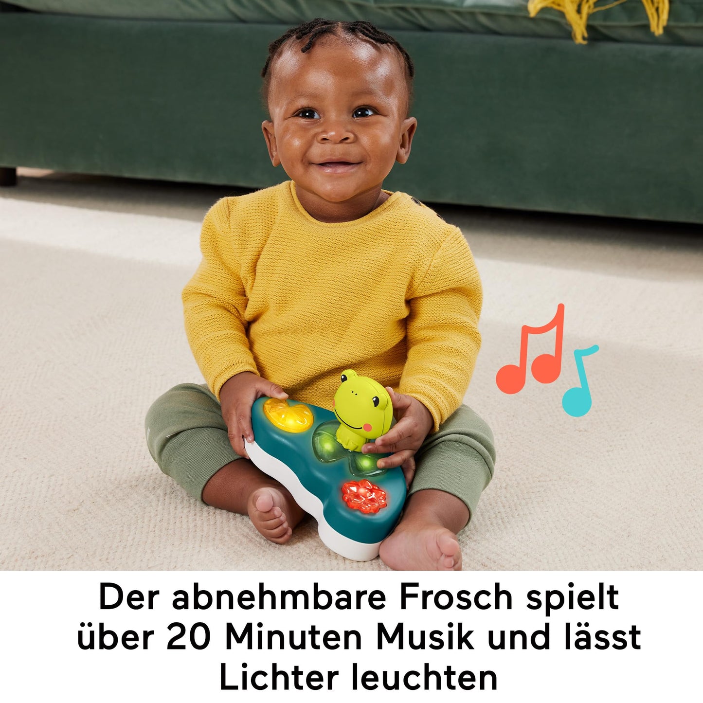Fisher-Price Wippe kunterbunter Jumperoo Spielcenter mit Musik, Lichtern, Geräuschen und Lernspielzeug, HNX59