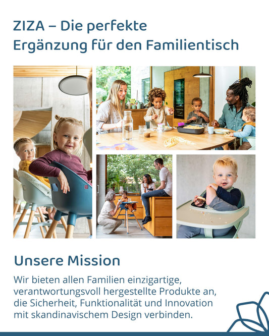 Ziza Hochstuhl für Babys ab 6 Monaten All Olive - Kippsicherer & ergonomischer Kinderstuhl für die ersten Lebensjahre, Einfach aufzubauen, leicht zu reinigen