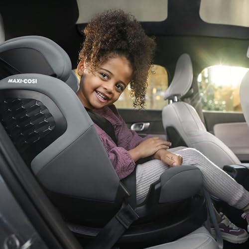 Maxi-Cosi Emerald 360 S i-Size, Autositz 360 Grad drehbar, 0–12 Jahre (40–150 cm), Auto Kindersitz, Baby Autositz, FlexiSpin-Drehung, 4 Liegepositionen, G-CELL Seitenaufprallschutz, Tonal Black