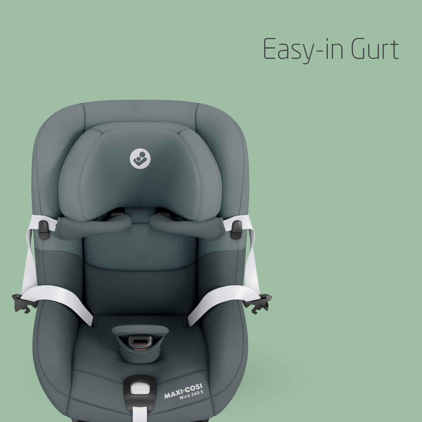 Maxi-Cosi Mica 360 S, Autositz 360 Grad drehbar, 3 Monate– 4 Jahre (61–105 cm), i-Size Baby Autositz, FlexiSpin Drehung, 5 Liegepositionen, G-CELL Schutz, Easy-in Gurthaken, Tonal Graphite