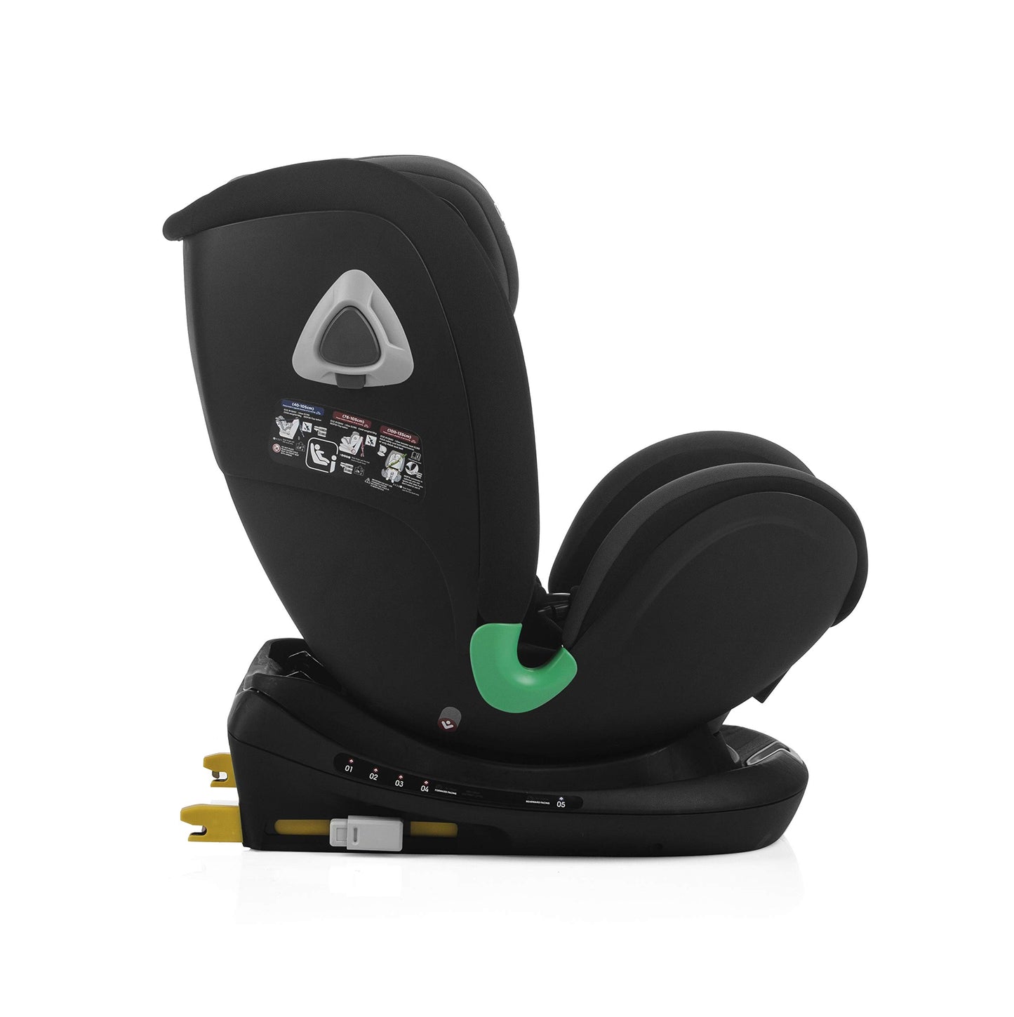 Nurse Cruiser, Autositz, 40 bis 150 cm, i-Size, Isofix und Top Tether, nach vorne oder hinten wendbar, 360º drehbar, mitwachsend, Carbon, 11,7 kg