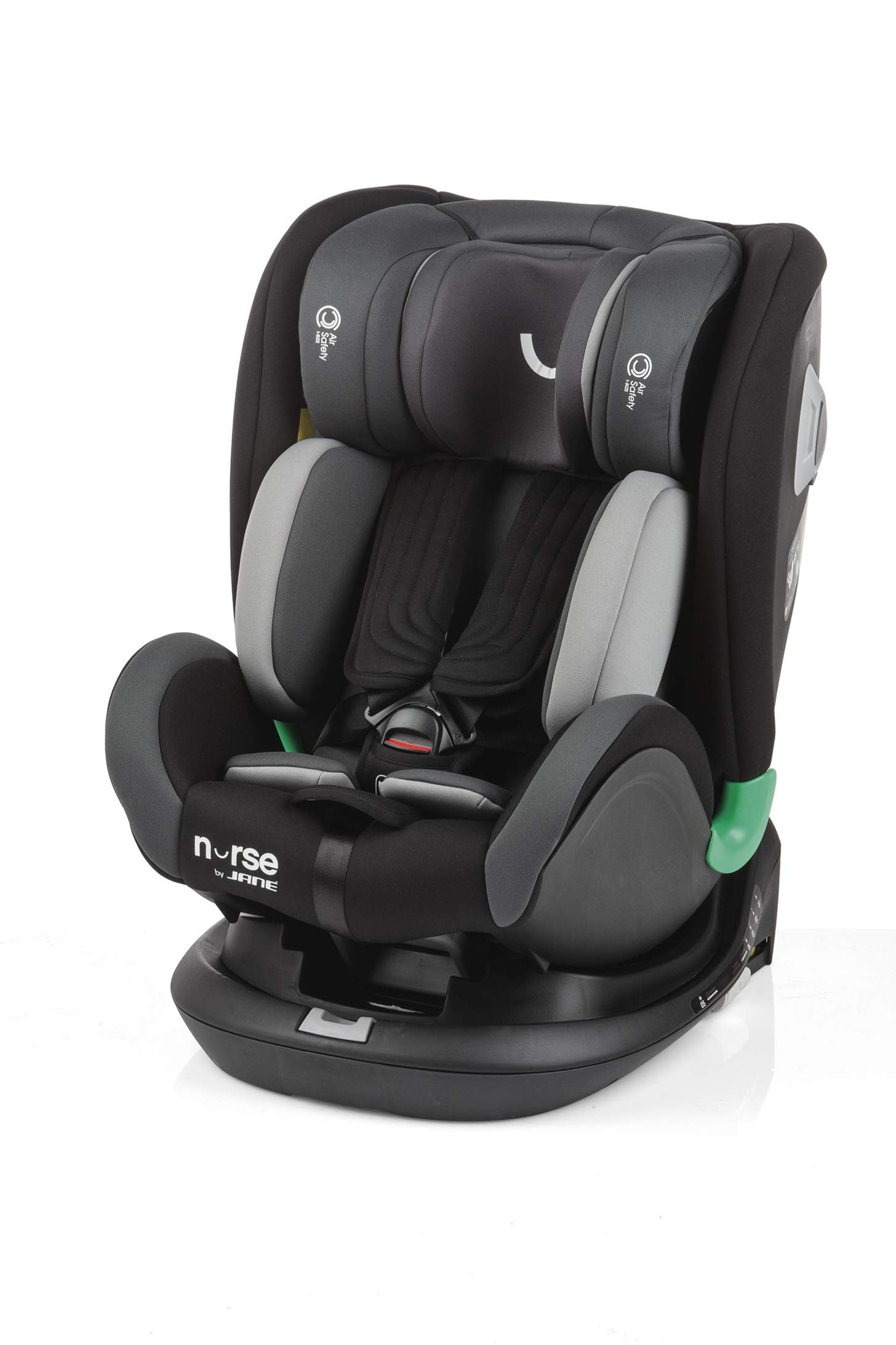 Nurse Cruiser, Autositz, 40 bis 150 cm, i-Size, Isofix und Top Tether, nach vorne oder hinten wendbar, 360º drehbar, mitwachsend, Carbon, 11,7 kg