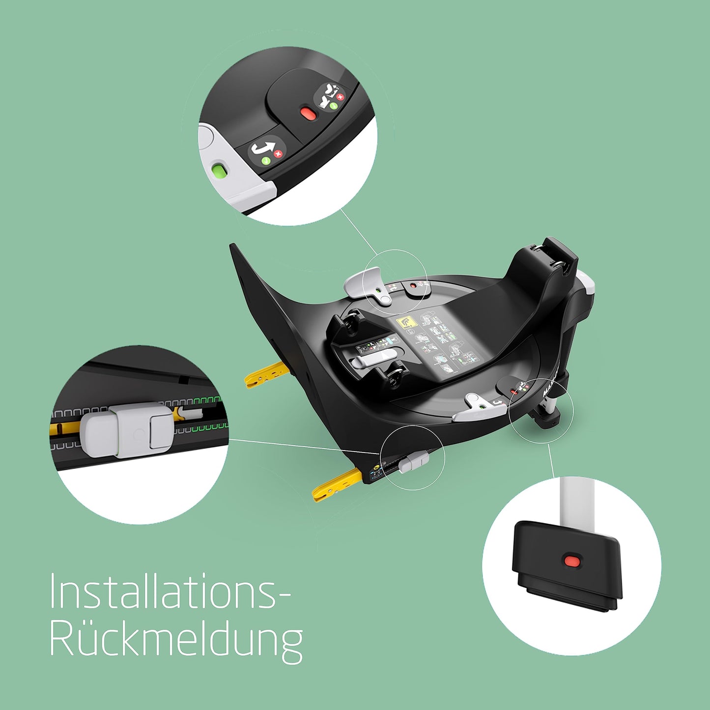 Maxi-Cosi FamilyFix 360 i-Size Basis, Drehbares Autositzsystem, ISOFIX station 360 grad, 0–4 Jahre (40–105 cm), FlexiSpin-Drehung mit nur einer Hand, TravelSafe Rotation Control, Click & Go, Schwarz