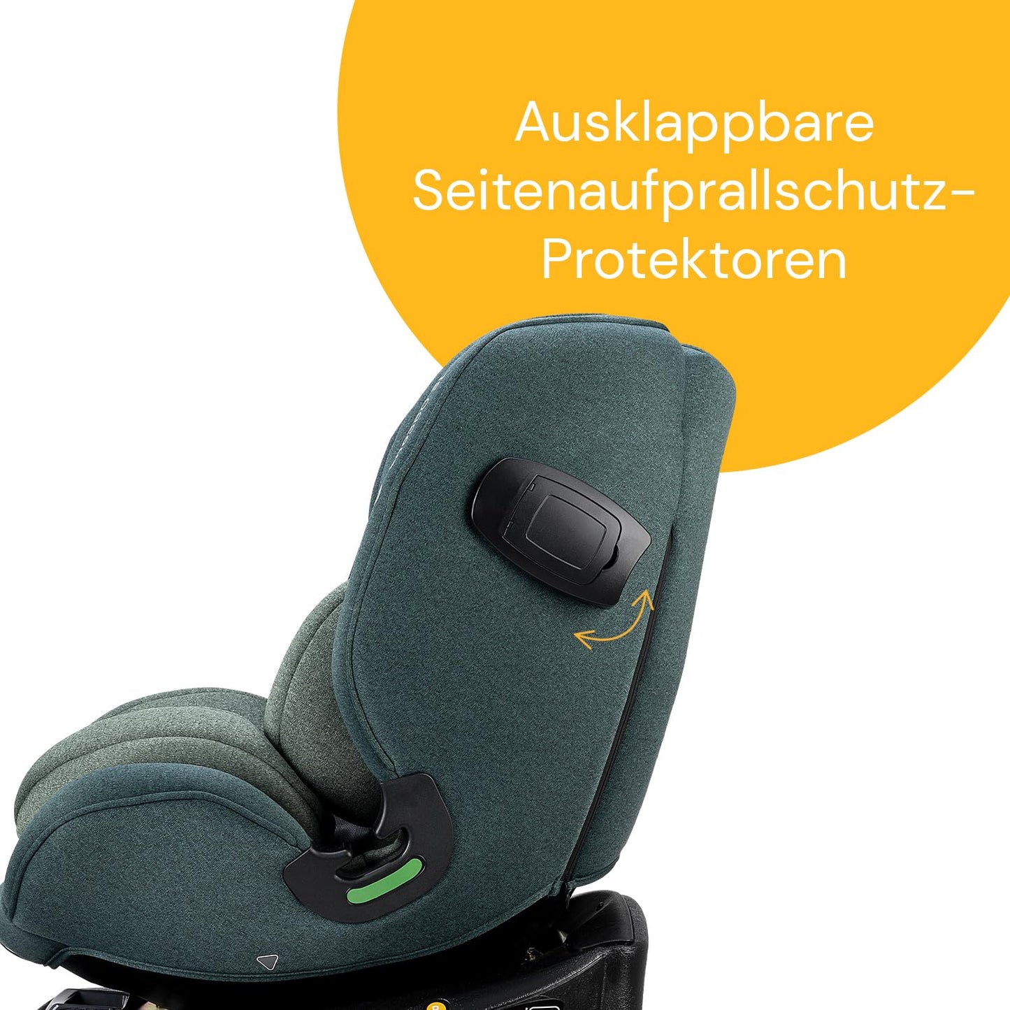 Osann Eno360 SL – 360° drehbarer Kindersitz für höchste Sicherheit: Reboard bis 4 Jahre, mitwachsend (40-150 cm), Isofix mit Standfuß, extra Schutz & Komfort – Universe Green