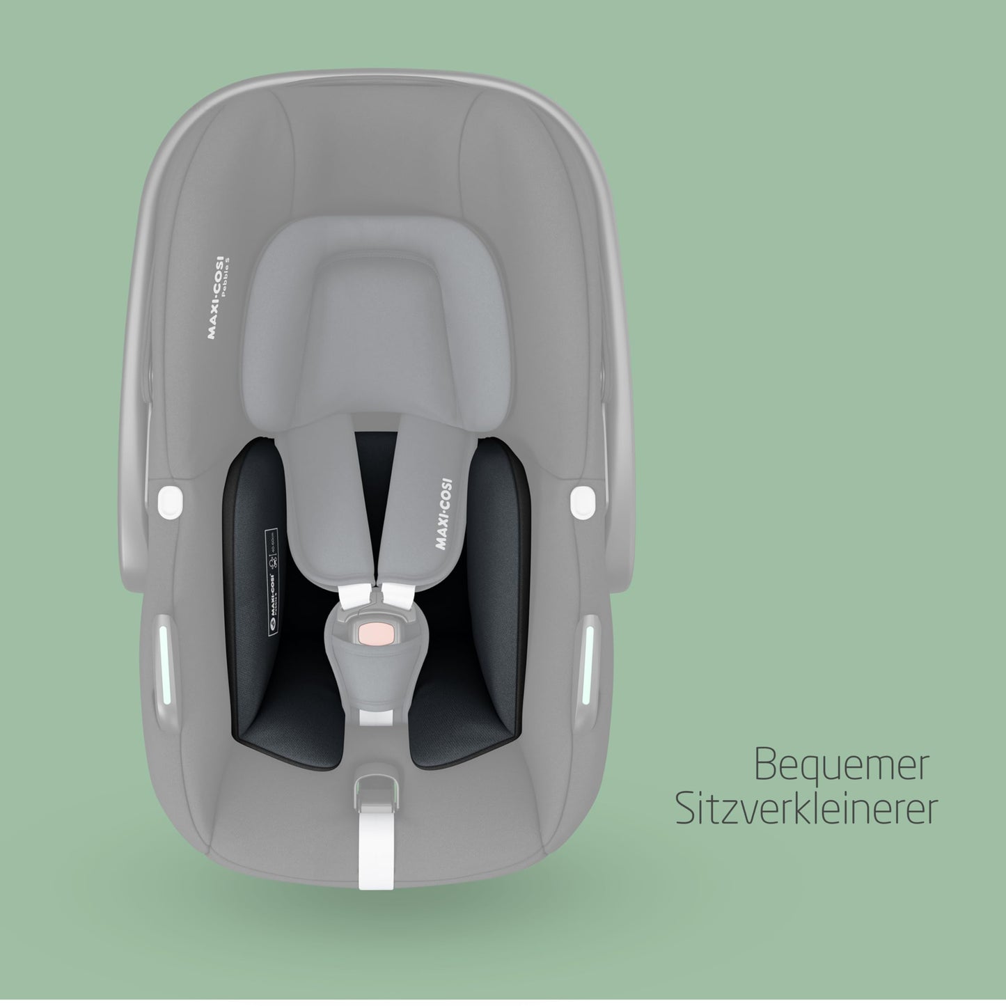 Maxi-Cosi Pebble i-Size, Babyschale, 0–15 Monate, 0–13 kg, 40–83 cm, leichter i-Size Kindersitz, Click&Go-Installation, G-CELL Seitenaufprallschutz, Sitzverkleinerer, Tonal Black