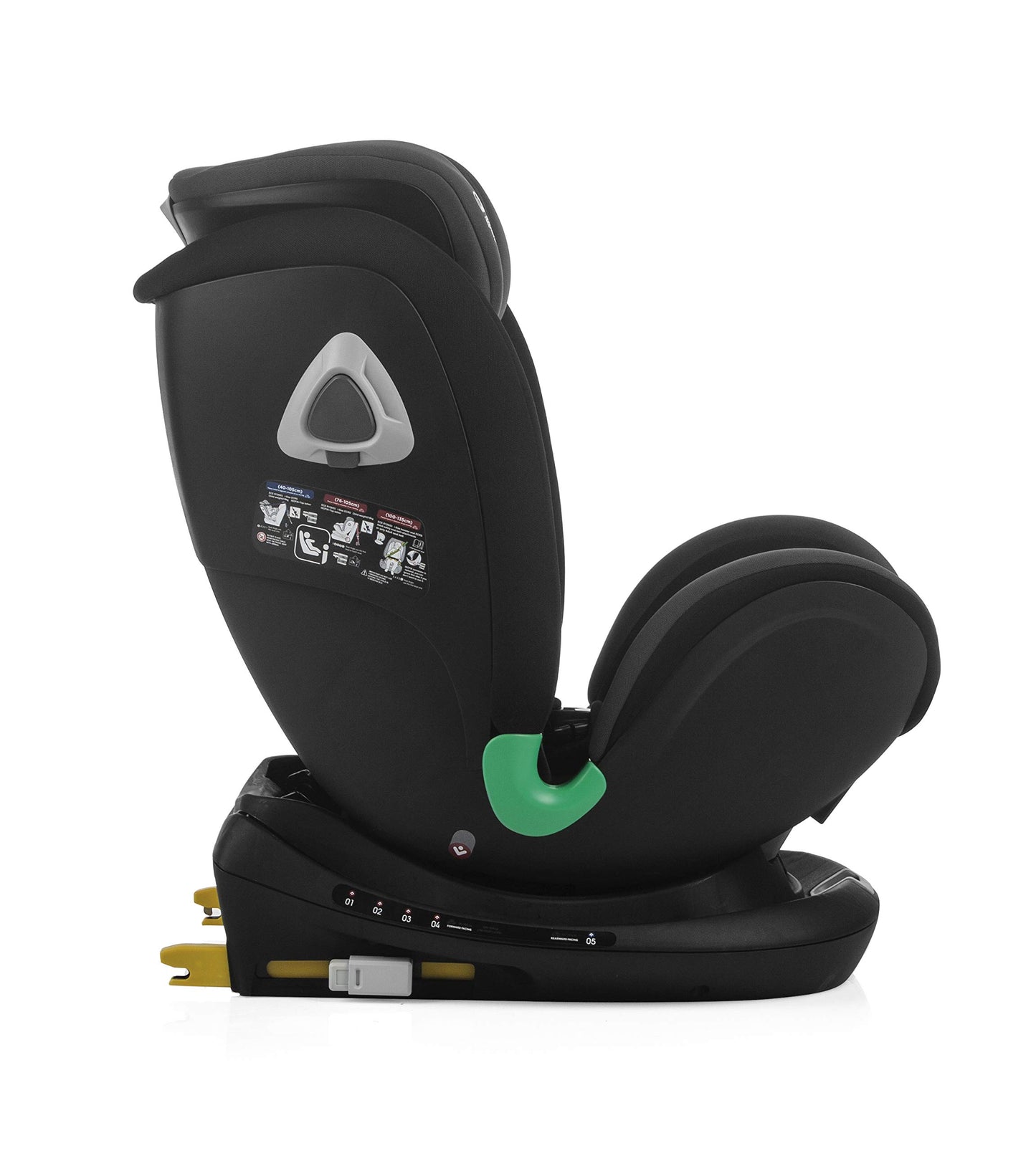 Nurse Cruiser, Autositz, 40 bis 150 cm, i-Size, Isofix und Top Tether, nach vorne oder hinten wendbar, 360º drehbar, mitwachsend, Carbon, 11,7 kg