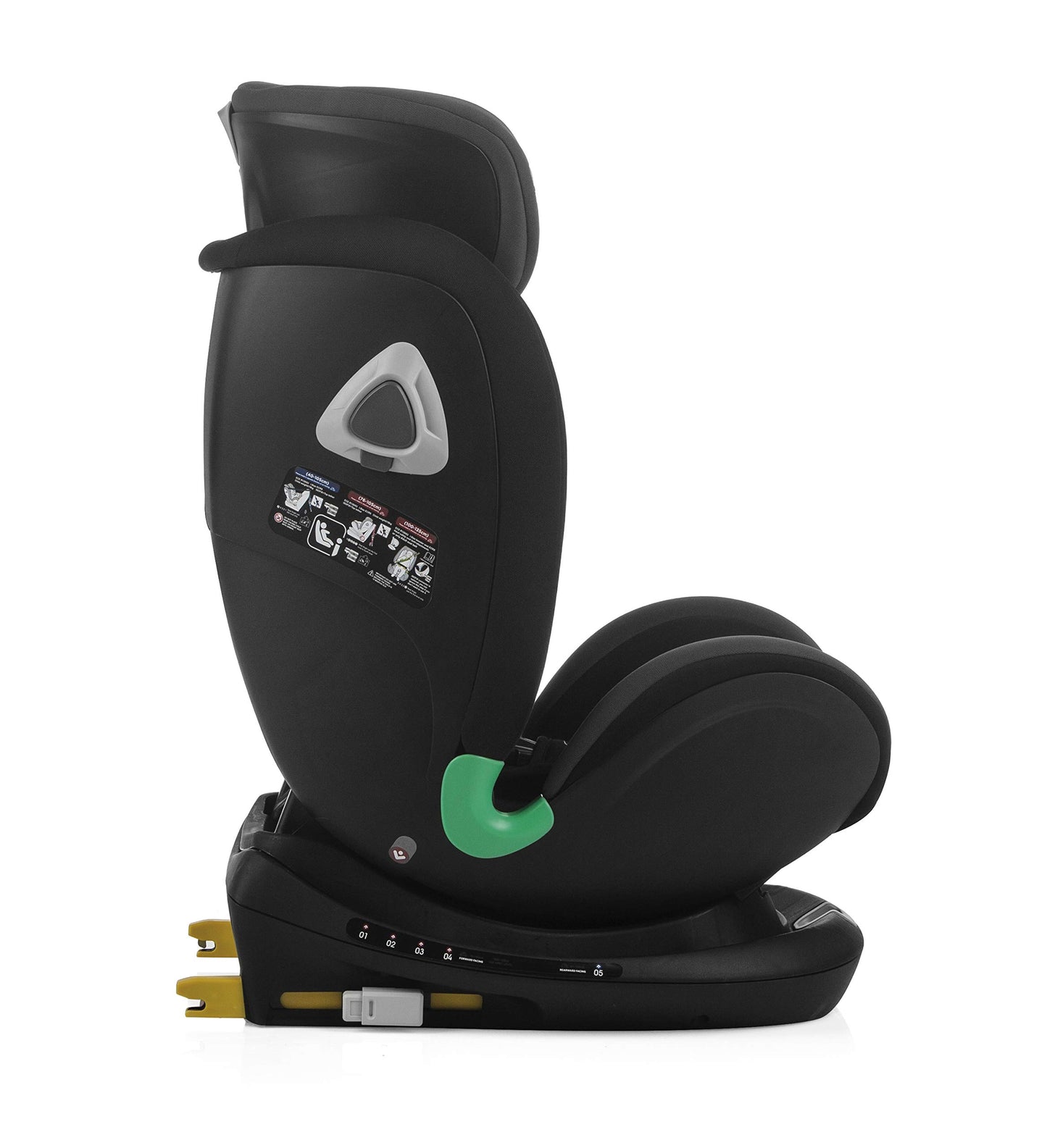 Nurse Cruiser, Autositz, 40 bis 150 cm, i-Size, Isofix und Top Tether, nach vorne oder hinten wendbar, 360º drehbar, mitwachsend, Carbon, 11,7 kg